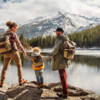 A family at Rocky Mountain National Park