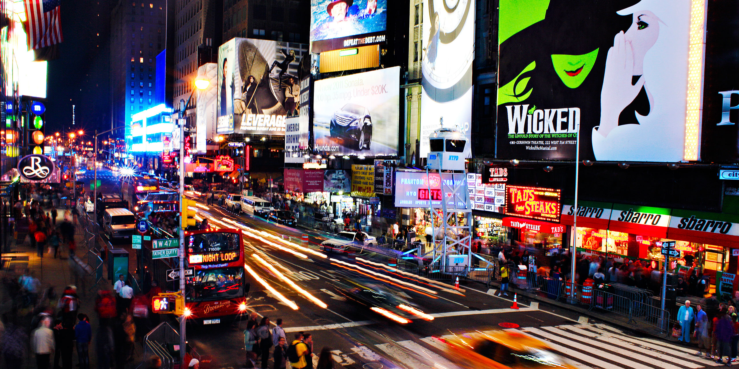 Times Square in New York City; Courtesy of Joe Buglewicz/NYCGo