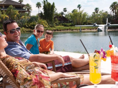 Family at Universal's Royal Pacific Resort; Courtesy of Universal Orlando Resort