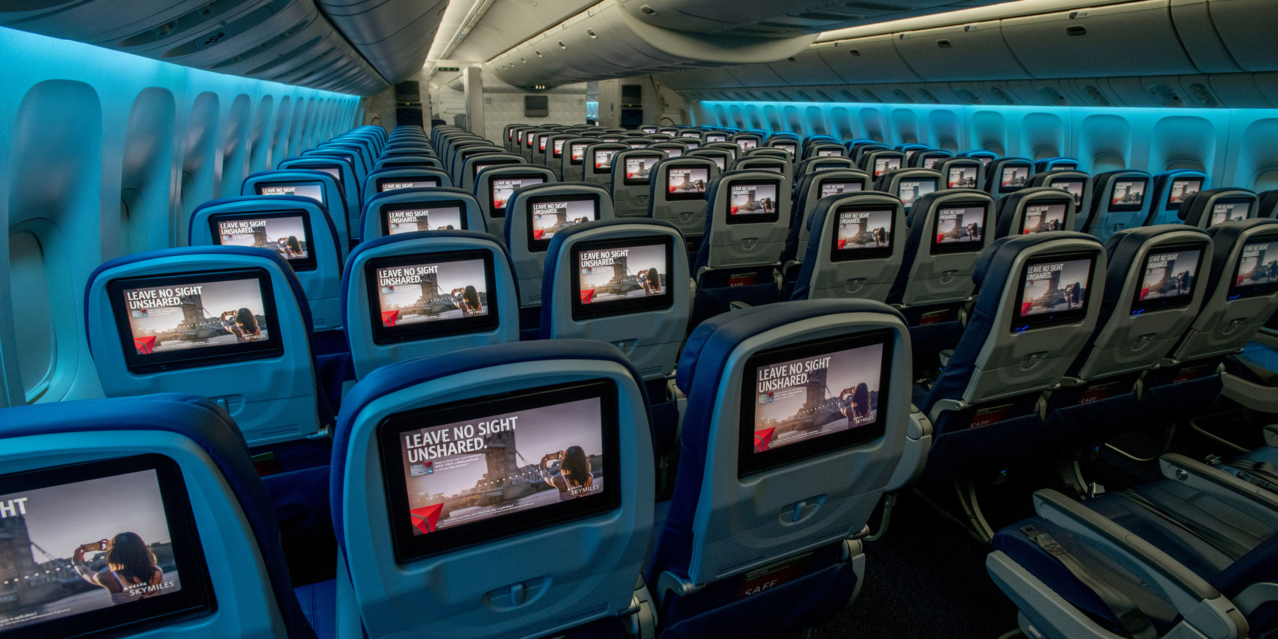 New Delta Screen Seatbacks; Courtesy of Delta Airlines