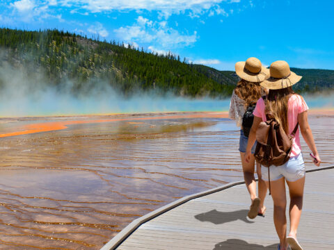 Grand Prismatic Spring at Yellowstone National Park; Courtesy of margaret.wiktor/Shutterstock