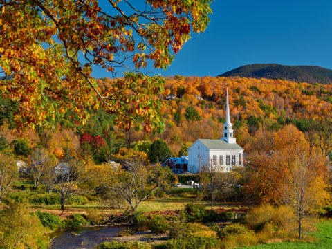 Stowe, Vermont in autumn